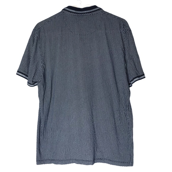 Ted Baker London Polo Golf Shirt Circle Pattern Navy Blue White Size 6 Men’s XL - Picture 7 of 10